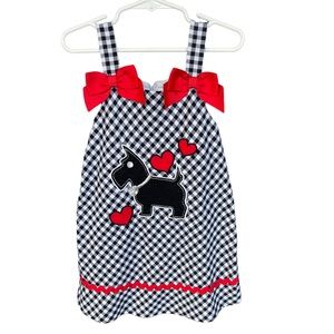 Youngland Checkered Scotty Dog Girls Dress Size 4T